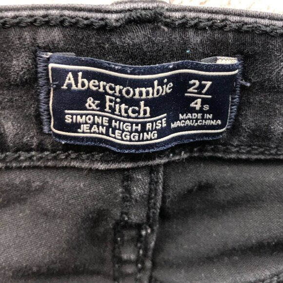 Abercrombie & Fitch Womens Jeans Size 27/4 Simone High Rise Jean Legging Black - Picture 3 of 14